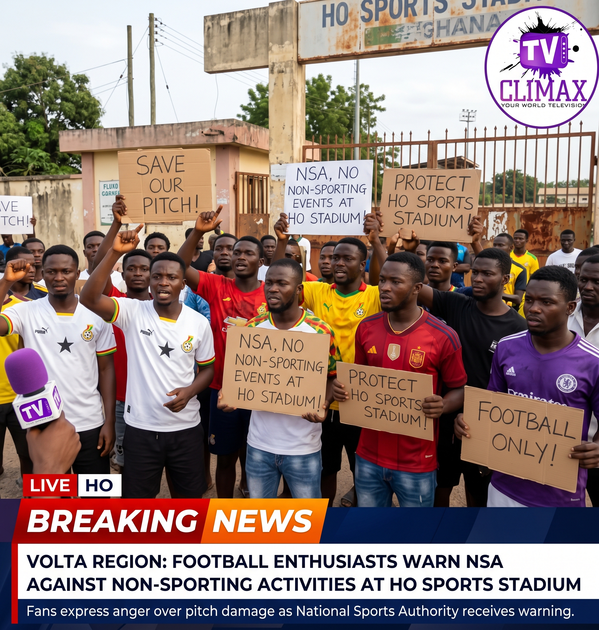 Youth in Ho warn against using the stadium for entertainment and religious events