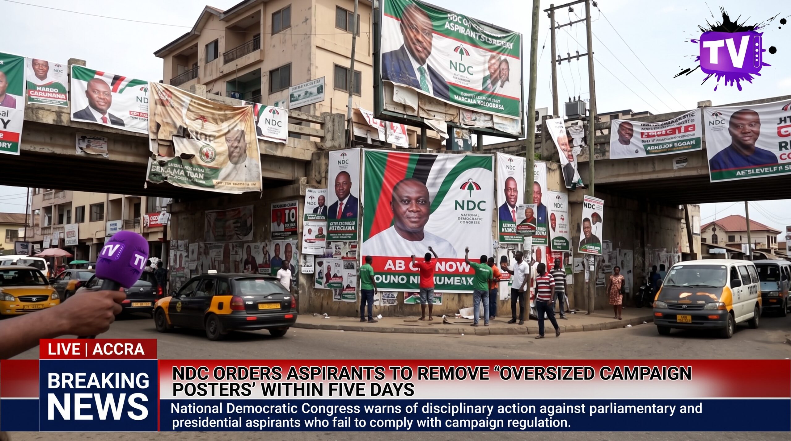 NDC orders aspirants to remove ‘oversized campaign posters’ within five days