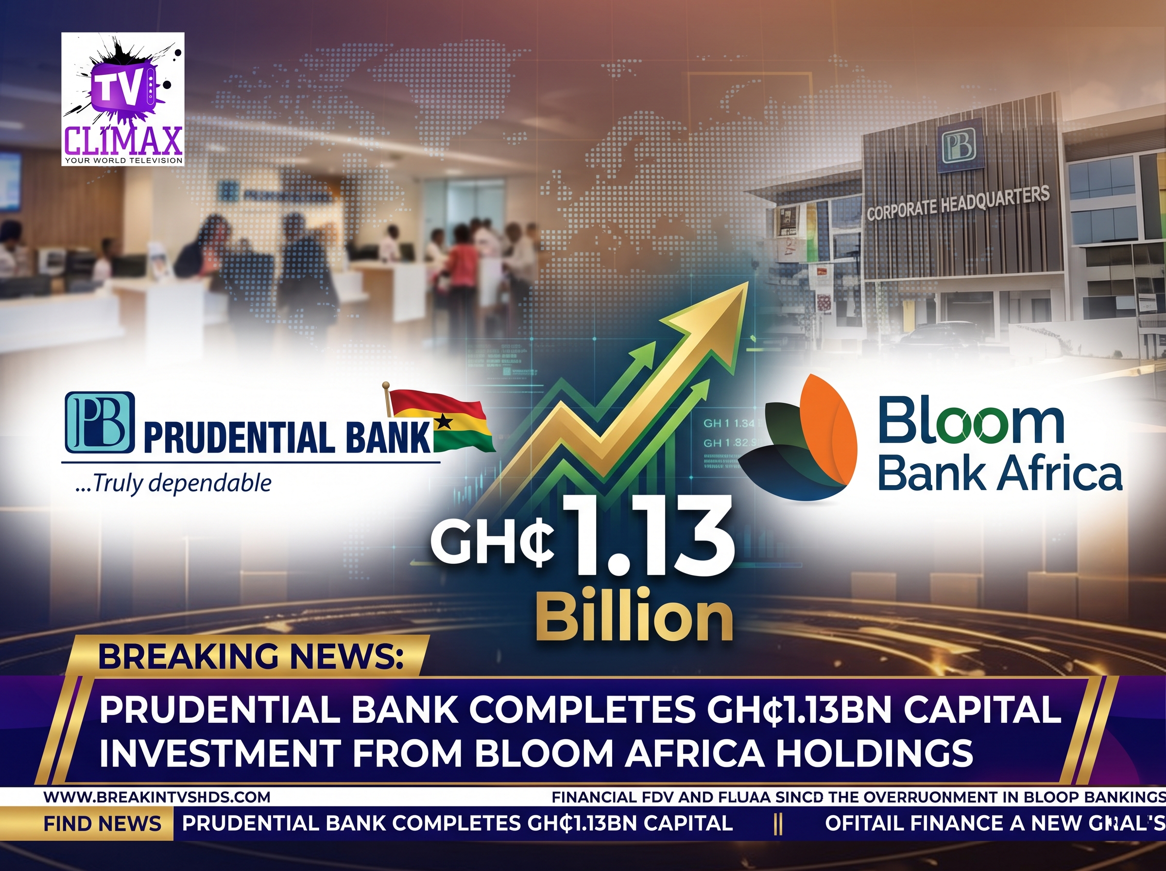 Prudential Bank completes GH¢1.13bn capital investment from Bloom Africa Holdings