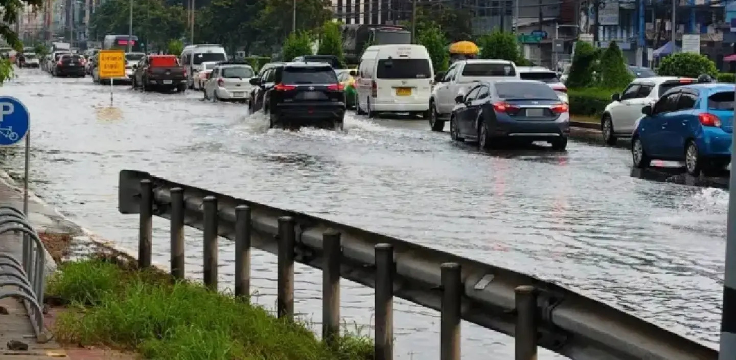 Bangkok roads flooded after overnight rain with more storms forecast